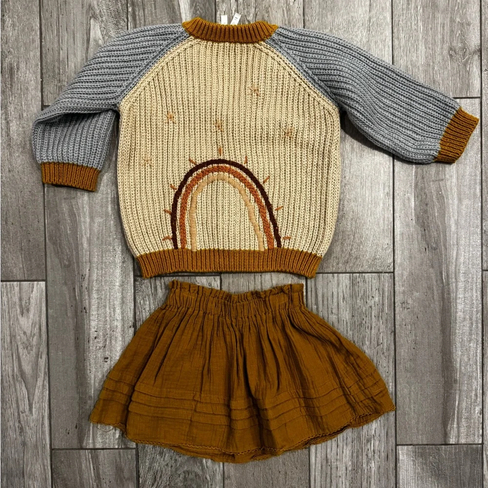 Wild Wawa Rainbow Knit Cardigan size 3-4 - Picture 7 of 7